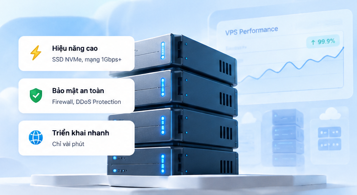Minh họa hệ thống máy chủ VPS từ thiết kế GPT